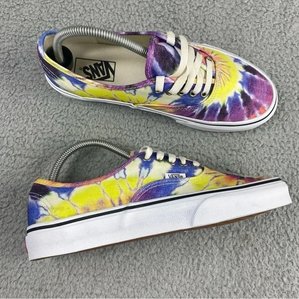 VANS SHOES Authentic Washed‎ Tie Dye True White Womens 9.5 Skate Mens 8 Lace Up - Picture 15 of 15